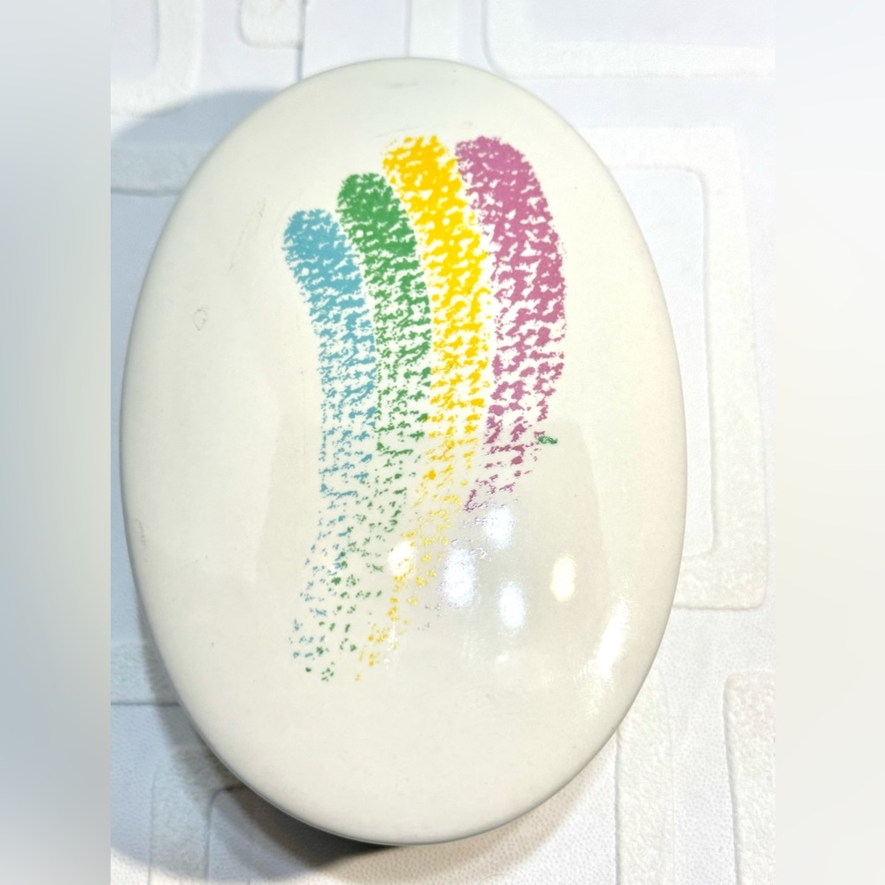 Teleflora Rainbow Trinket Dish w/lid